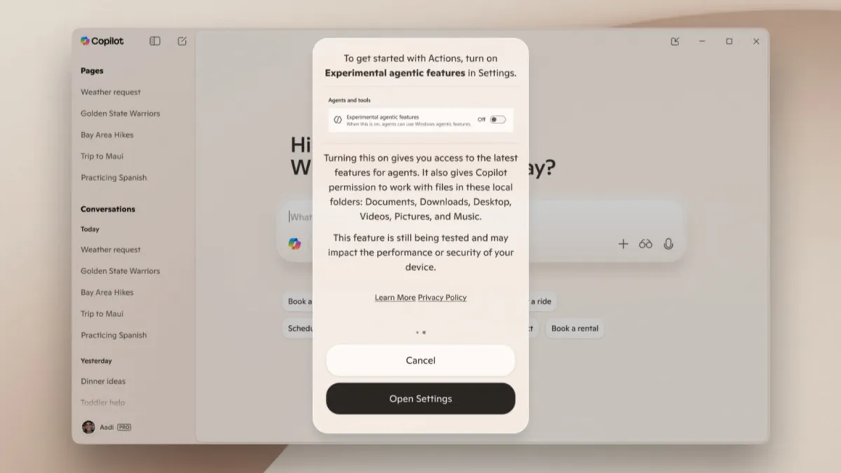 هوش مصنوعی در ویندوز 11