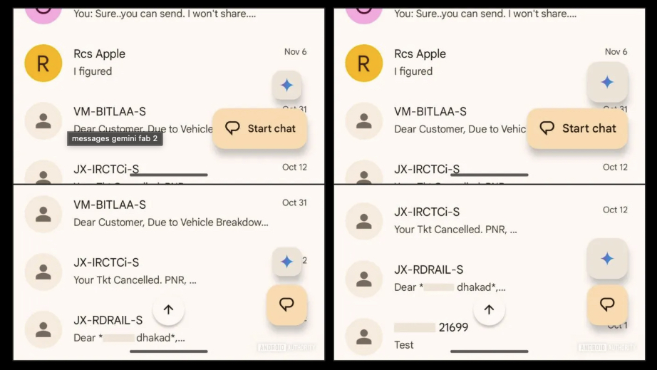 بهروزرسانی Google Messages