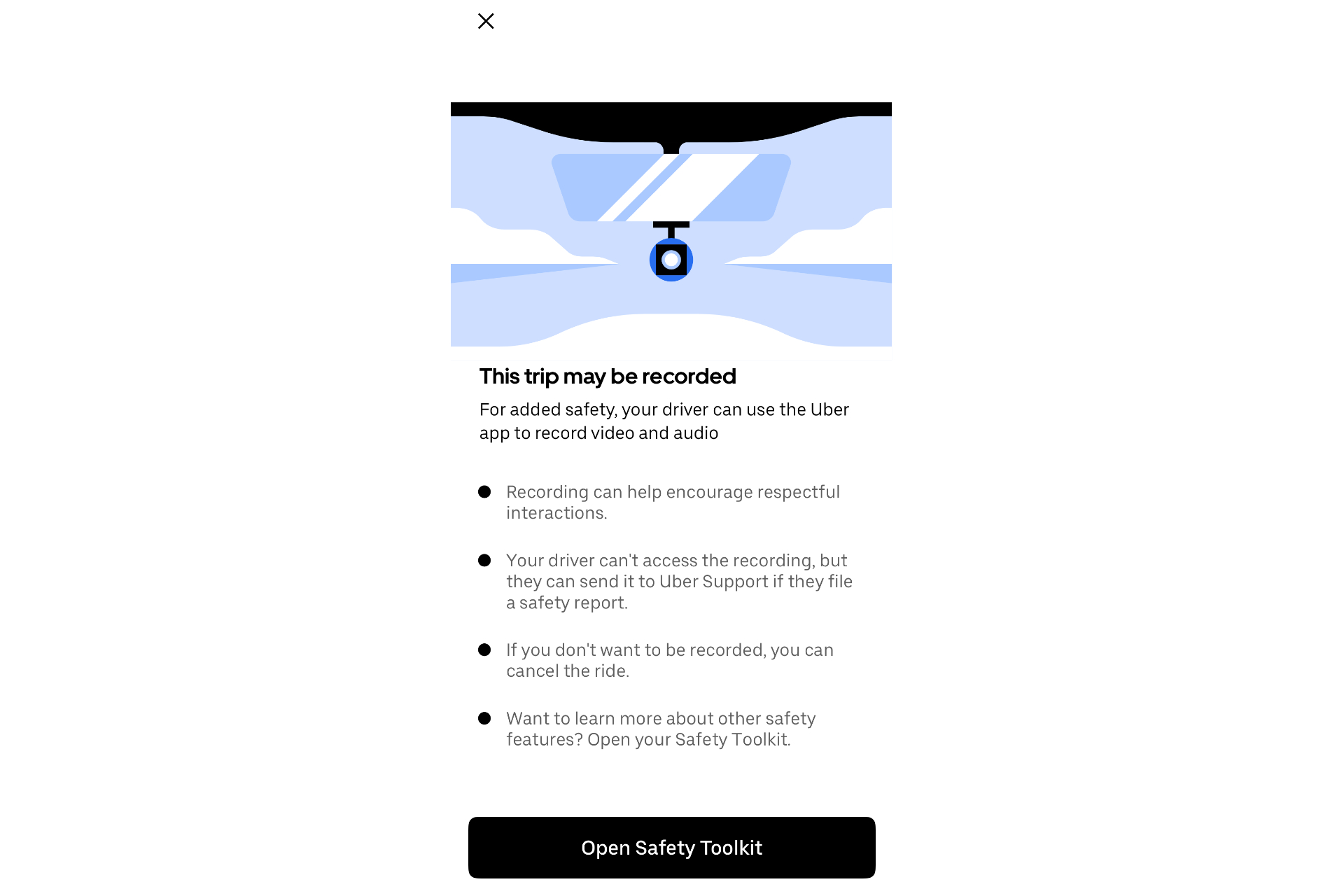 ضبط ویدئویی در اپلیکیشن اوبر