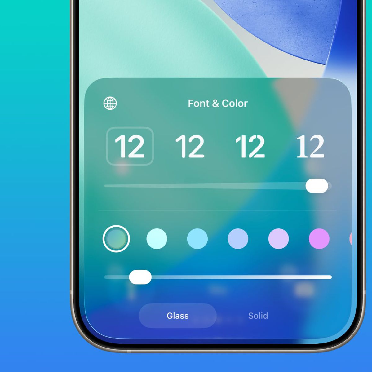 گلس مایع در iOS 26.2
